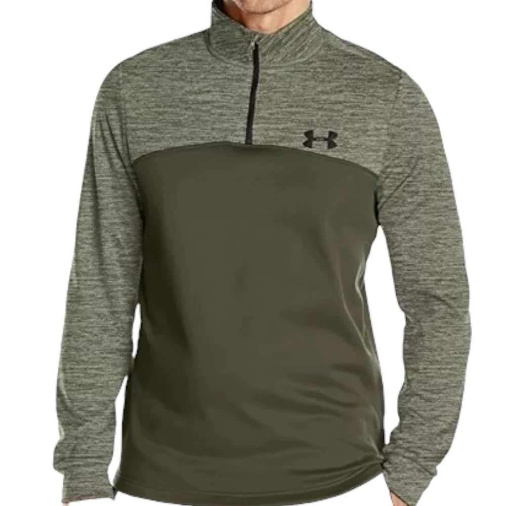 Under Armour Fleece Quarter Zipper‎ ColdGear Sweater Green Pullover