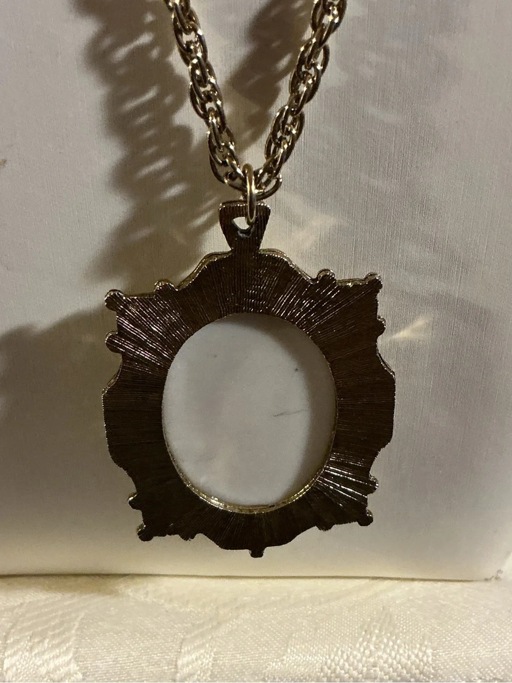 1976 Vintage Bicentennial Transfer Cameo Necklace celebrate american