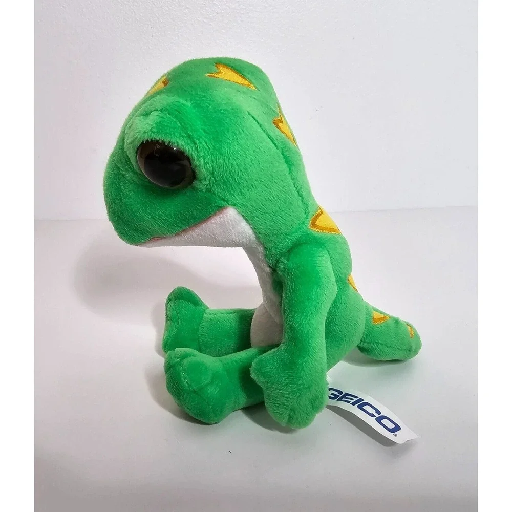 Geico Gecko Plush Stuffed Animal Lizard Sitting Green 7