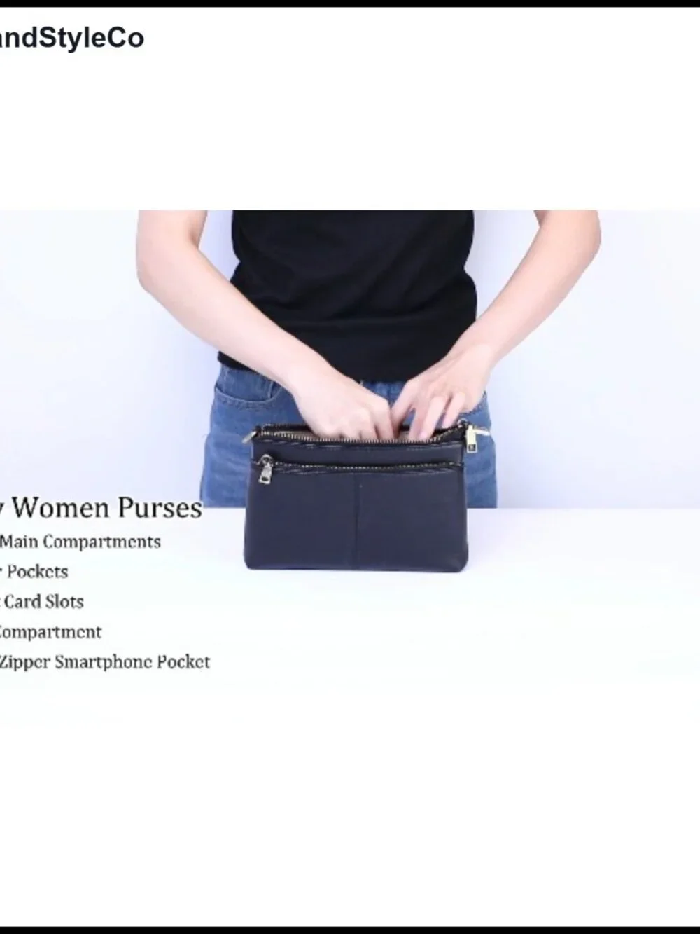 Vegan Leather Crossbody Bag Women Small Clutch Purses Wallet RFID