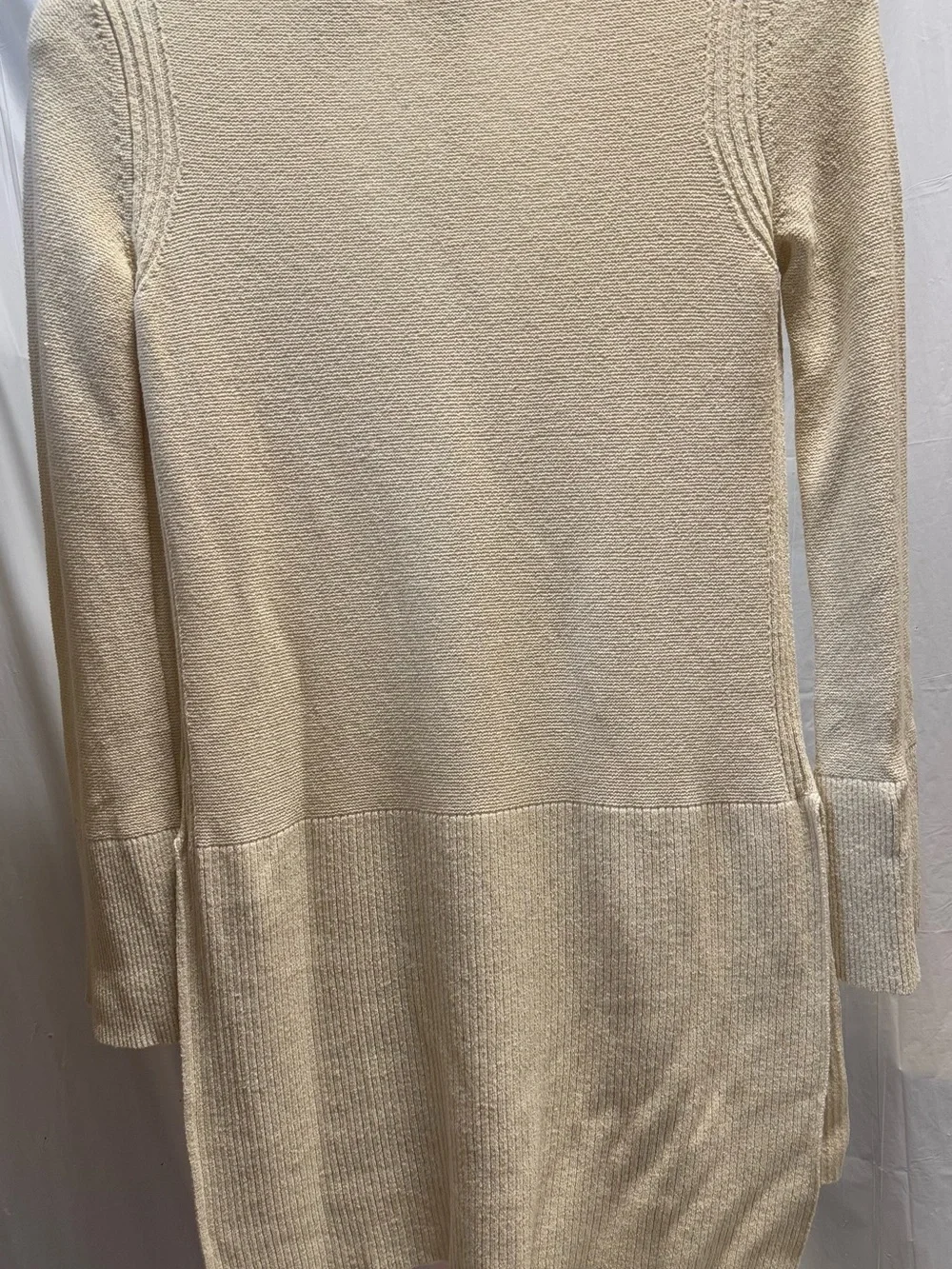 Free People Criss Cross Tunic Sweater Cream Oatmeal Size Small