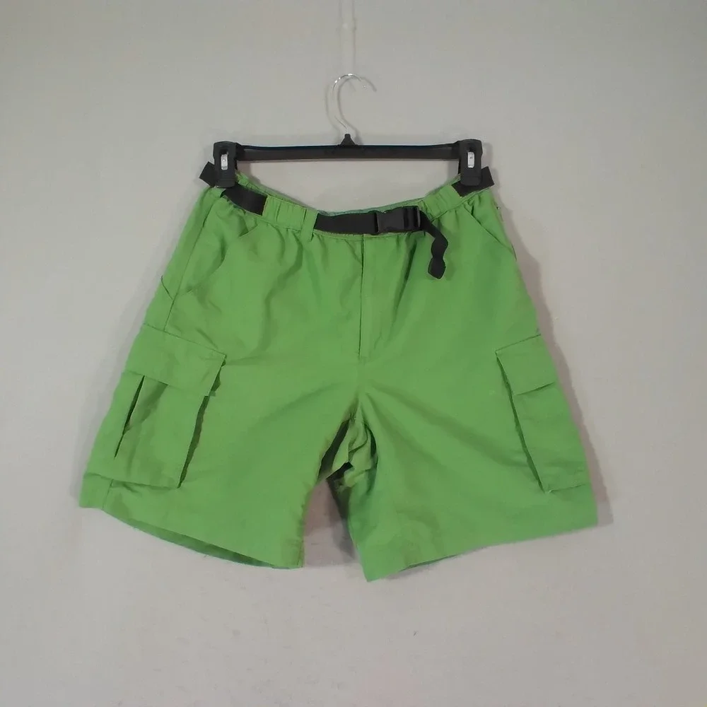 Lands End cargo hiking‎ shorts men's 34 x 8 green Comfort waist Dri-Fit outdoor