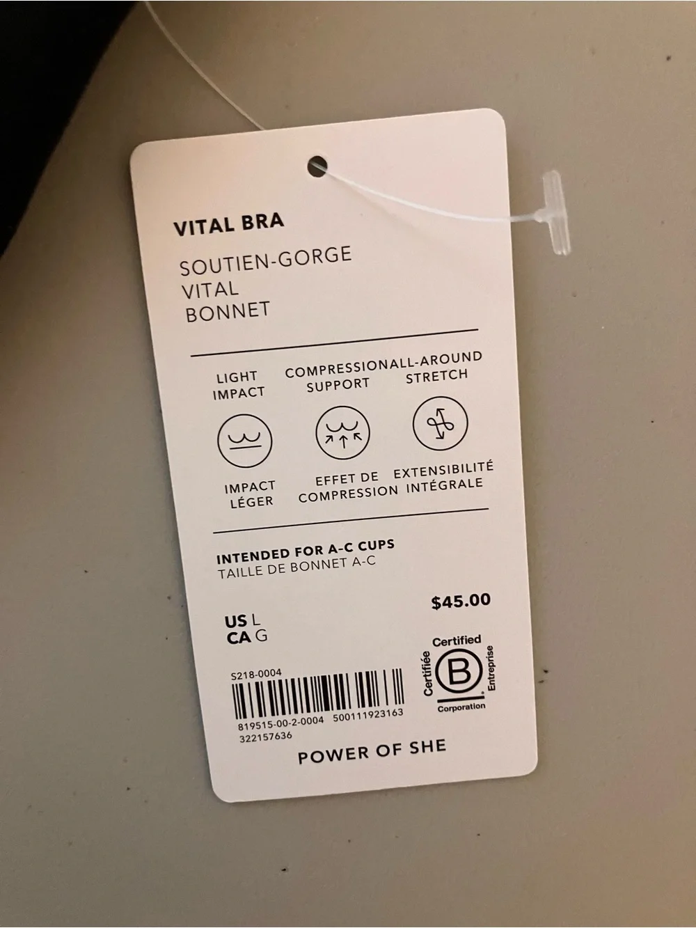 Athleta black removable