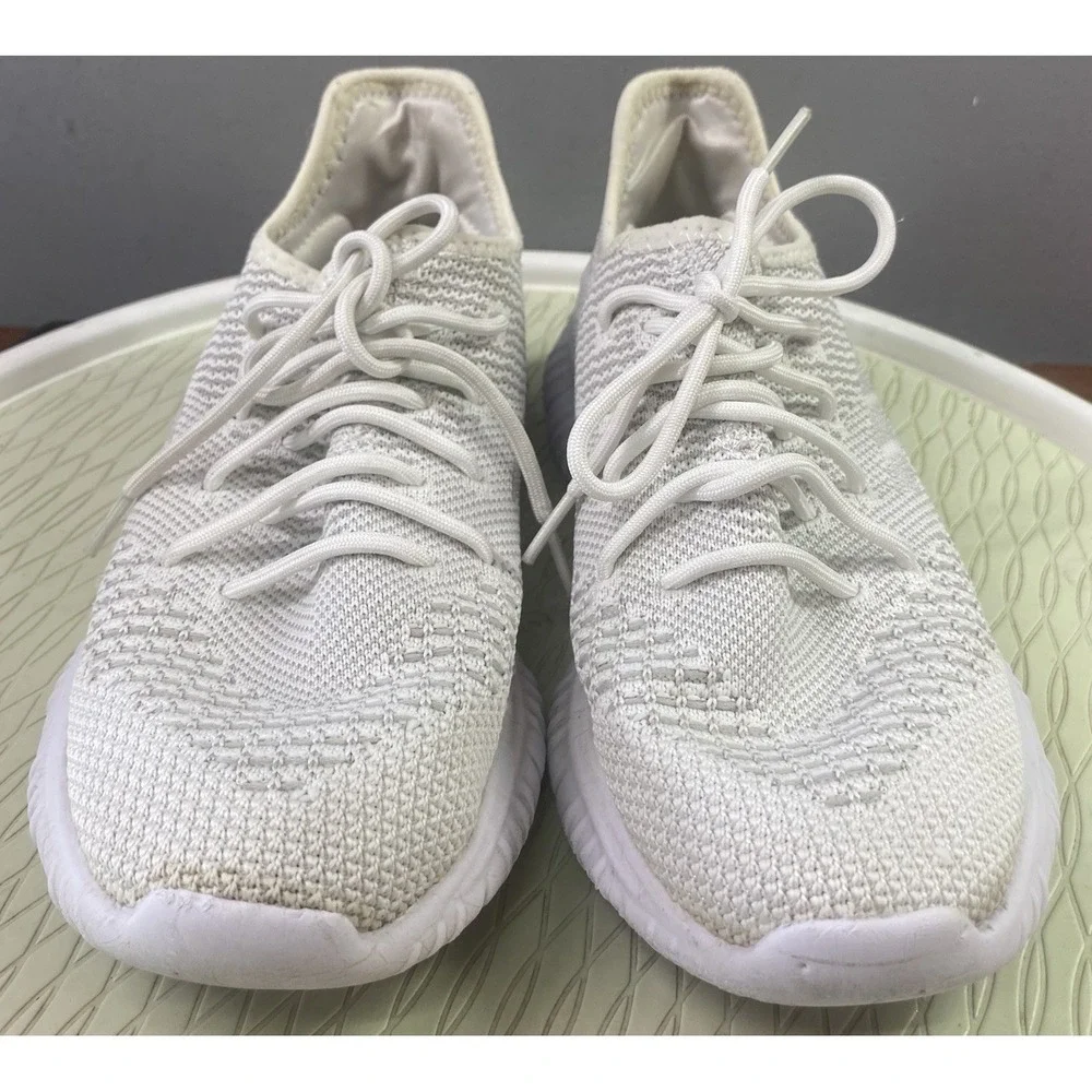 AVIA Womens Slip-on Memory‎ Foam White Sneakers Athletic Shoes 7.5 WIDE