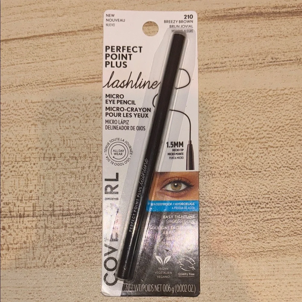 🆕 NWT CoverGirl Perfect Point Plus Micro Eye Pencil in Breezy Brown, WATERPROOF