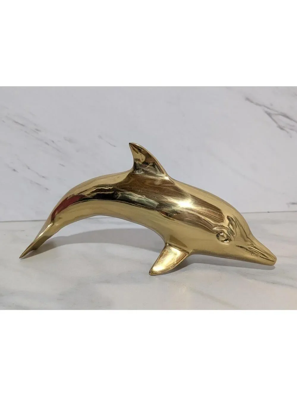 Brass Dolphin Figurine Sculpture 8