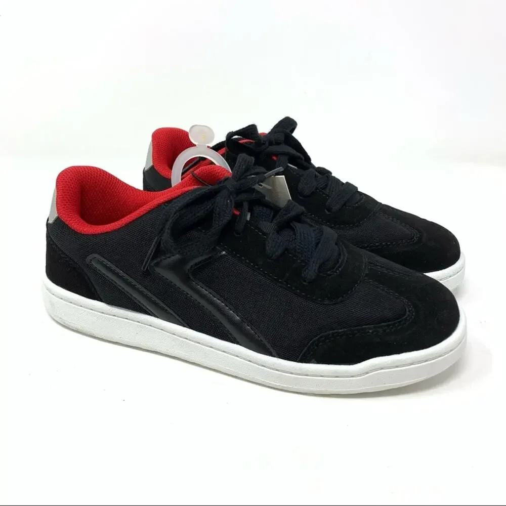 Cat & Jack Boys Sneakers Black‎ Red Cannon Size 5