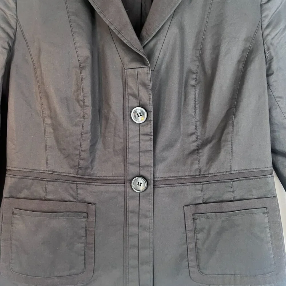 Ann Taylor‎ Lightweight 100% Cotton Peplum Dressy Blazer Career Office Size 4P
