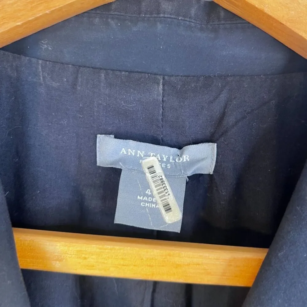 Ann Taylor‎ Lightweight 100% Cotton Peplum Dressy Blazer Career Office Size 4P