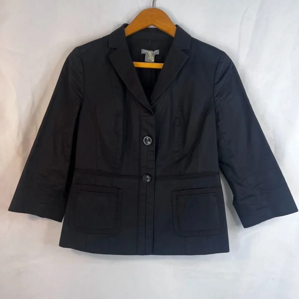 Ann Taylor‎ Lightweight 100% Cotton Peplum Dressy Blazer Career Office Size 4P