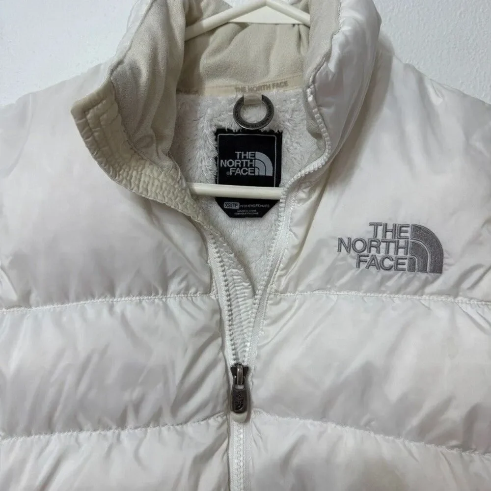 The North Face Aconcagua Women's Vintage 550 Down White Puffer Jacket Coat XS