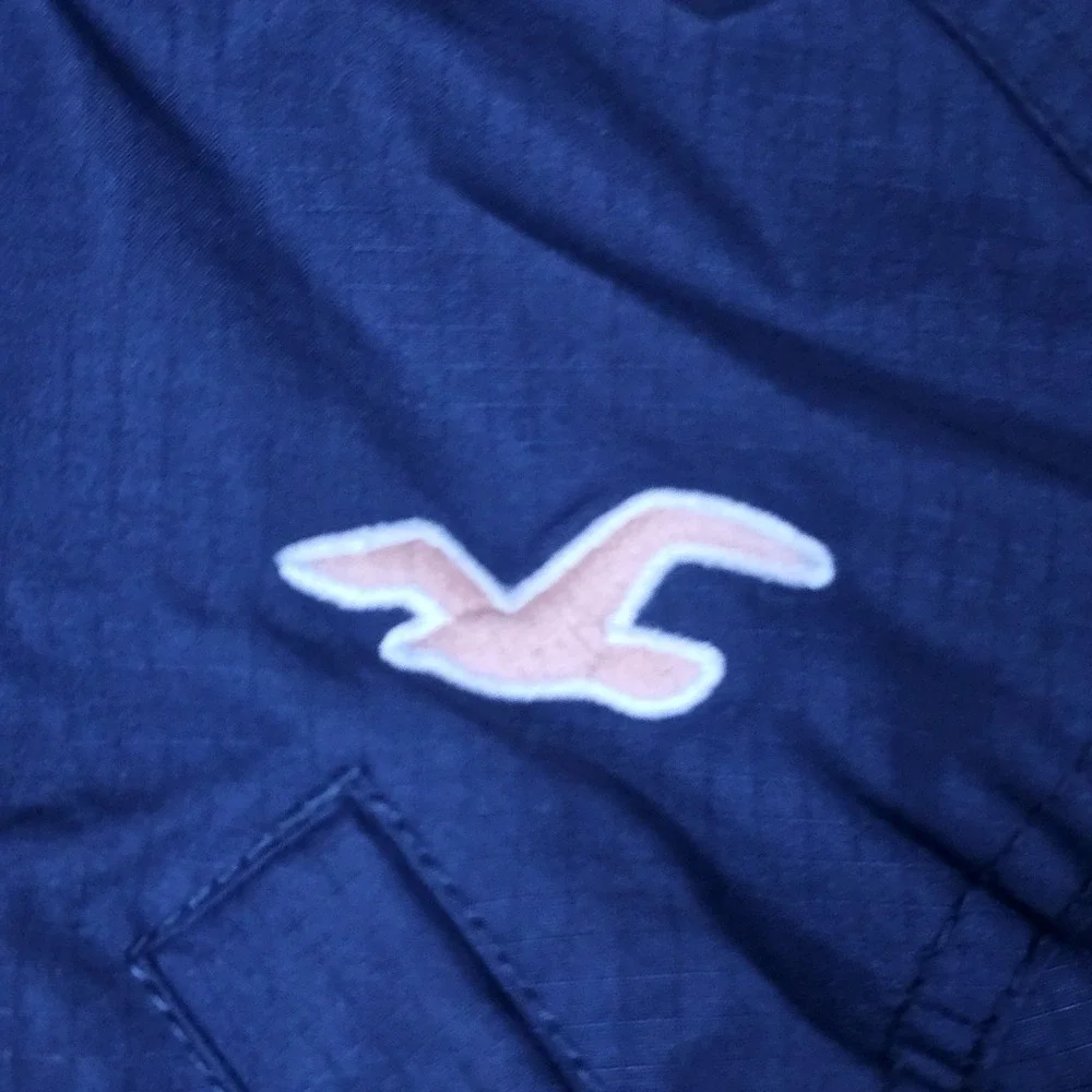 Hollister California All Weather Jacket Womens Small Blue Full Zip Sherpa Hoodie