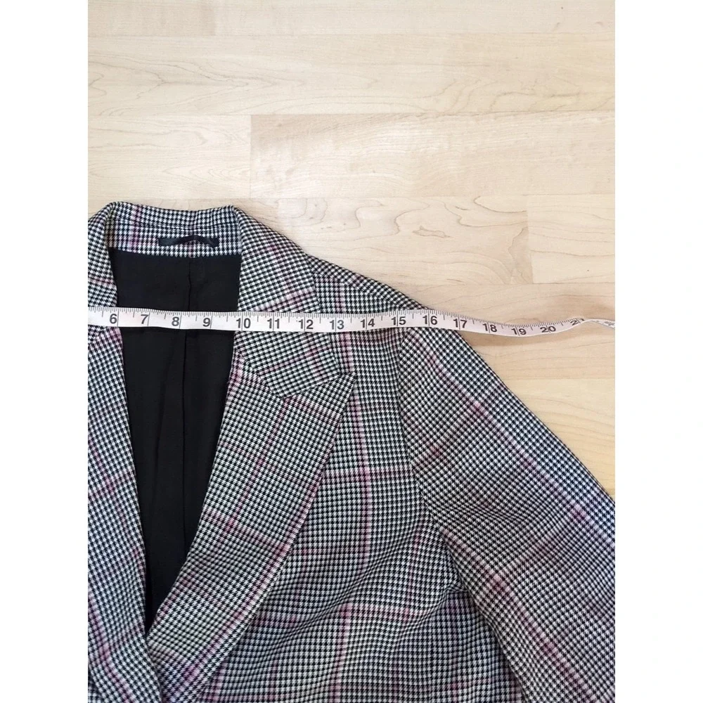 Reiss Helei Check Blazer Oversized Sz 6 Fits 10/12 Multicolor Career Business