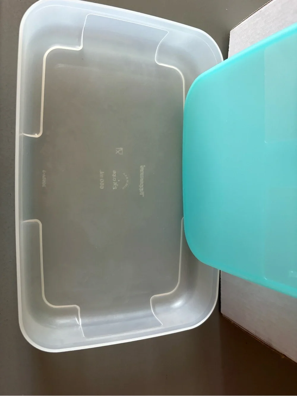 Tupperware Freezer Mates Set of 2 Rectangular Storage Containers Teal Aqua