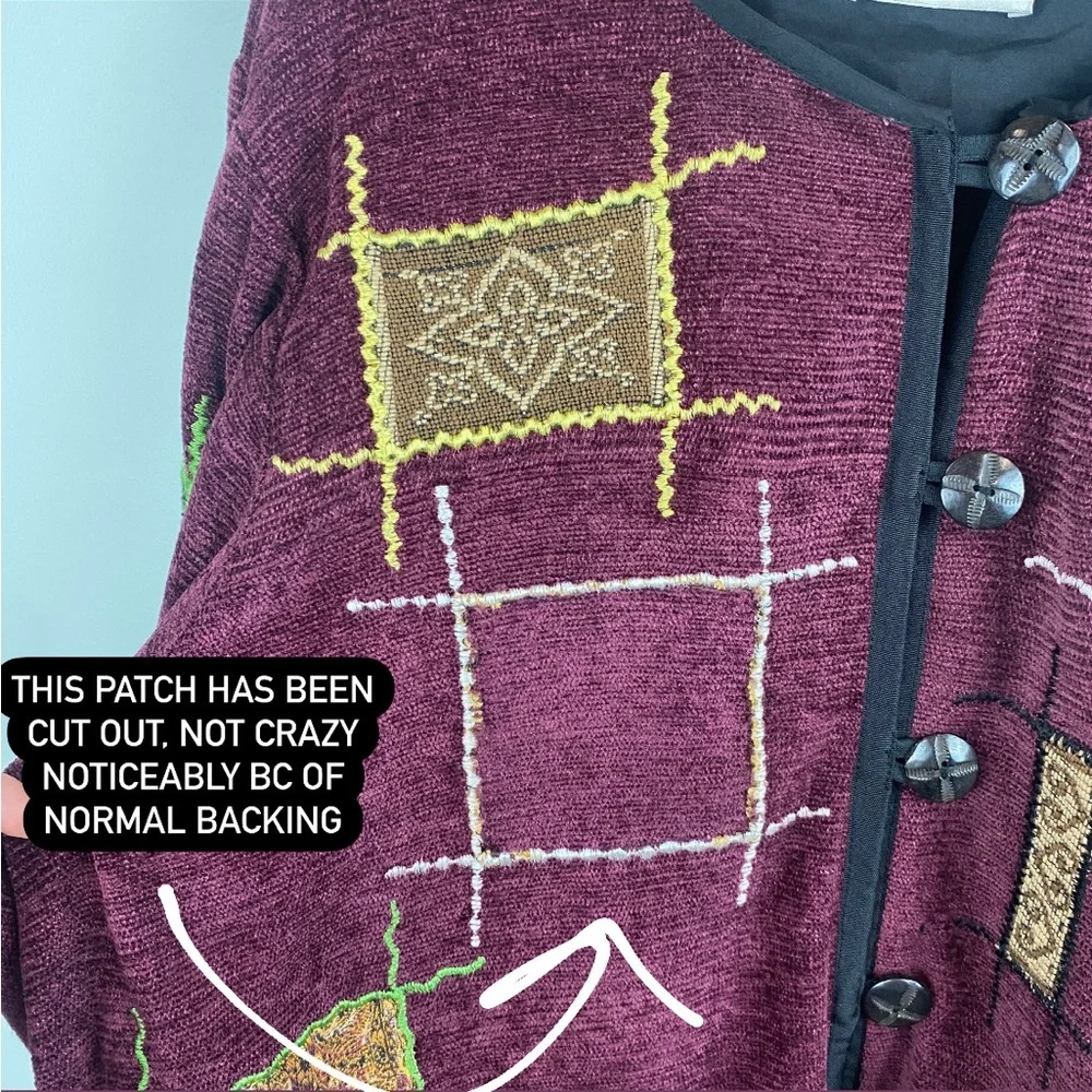 Vintage Nouveau Monde Horse Western Boho Patchwork boho Jacket size 2X