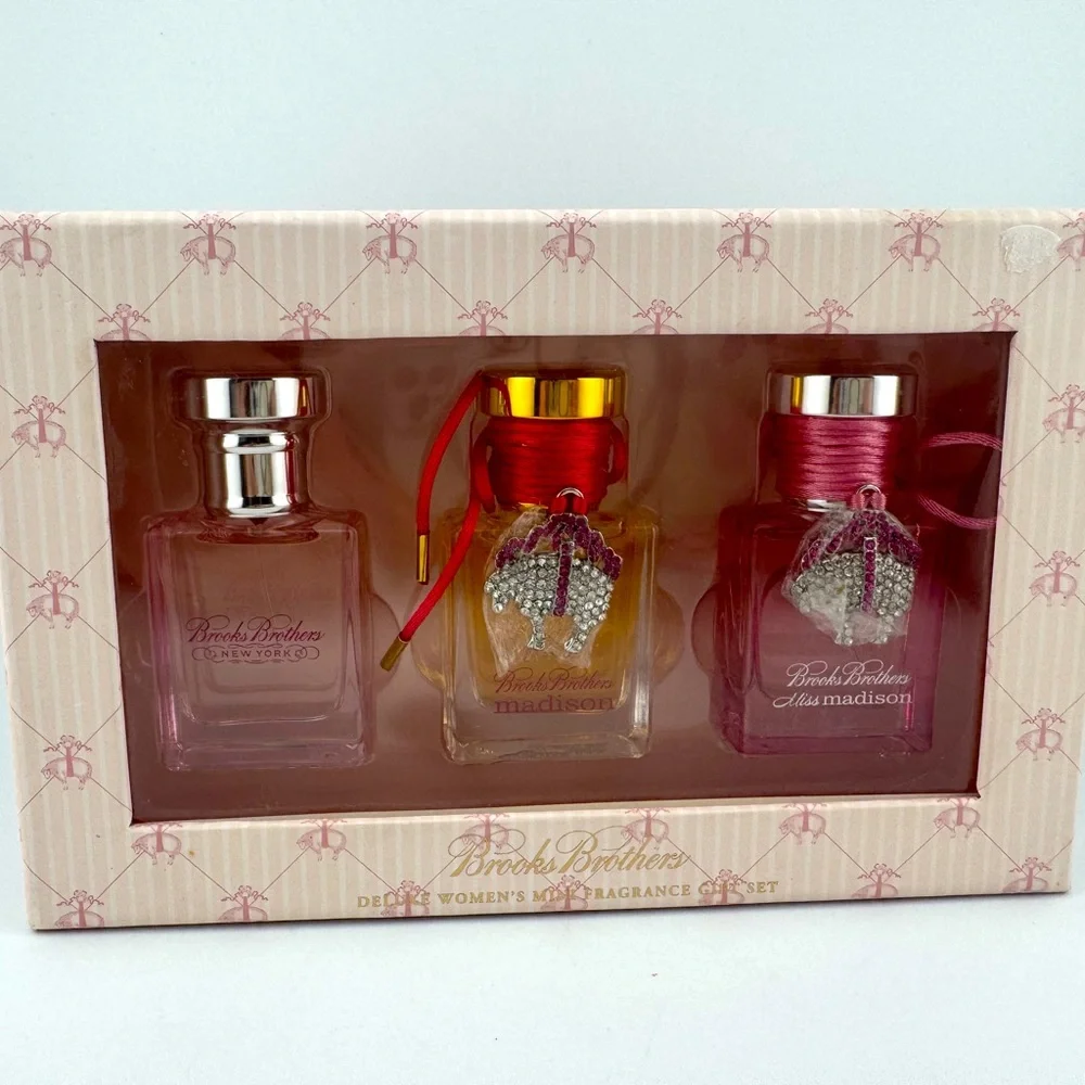 Brooks Brothers Women's Mini‎ Fragrance Trio - Pink and Gold NIB