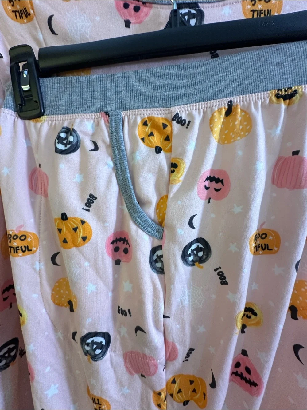 New - Adult Cuddl Duds Pink Pumpkin Pajama Set Size Small