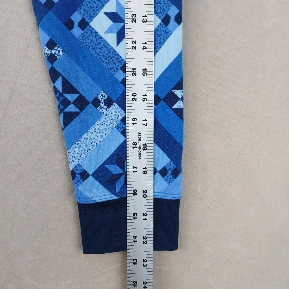 Lands End Medium 10-12‎ Womens Sweatshirt Serious Sweats Geometric 20x26