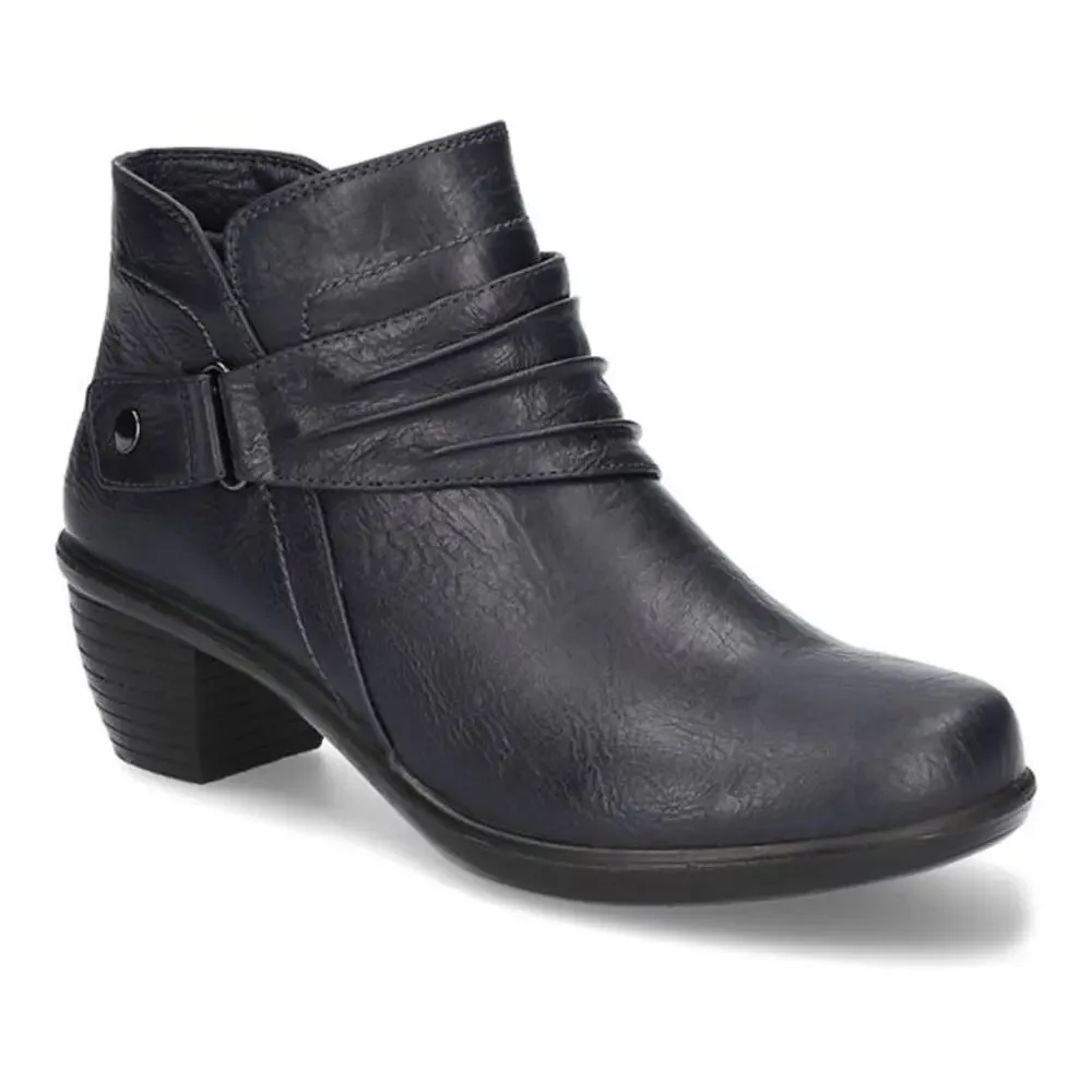 NEW! Easy Street Damita Women's Ankle Boots Block Heel Booties Navy US 9 Narrow