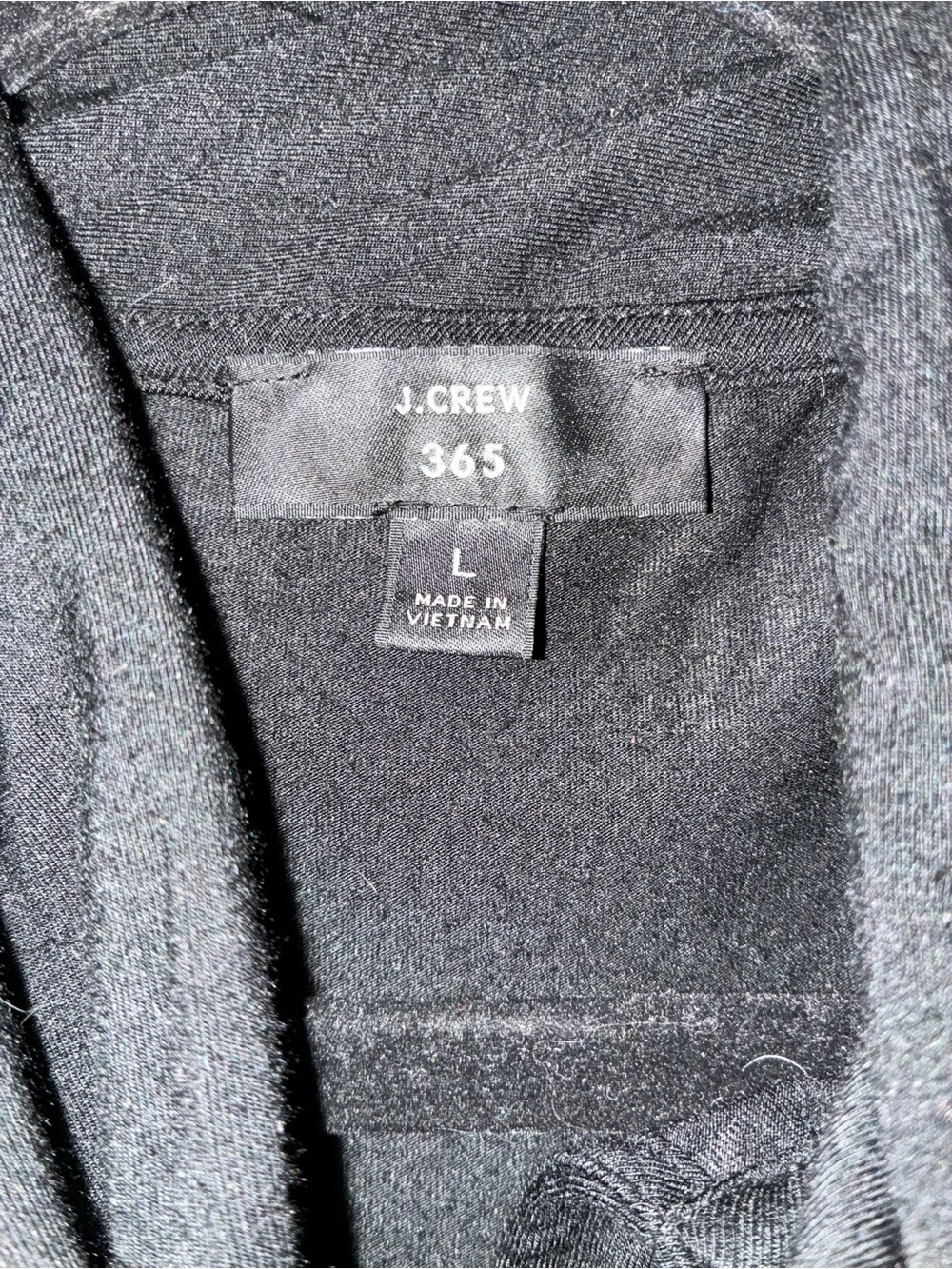J crew Black Tie-Neck Long Sleeve Women's Top