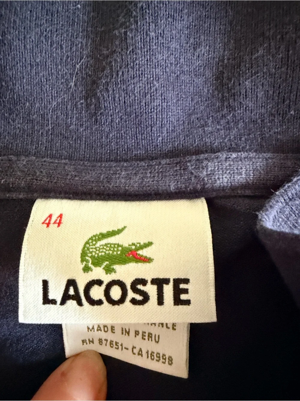Lacoste Women's Navy Blue Short Sleeve Polo with Crocodile Logo
