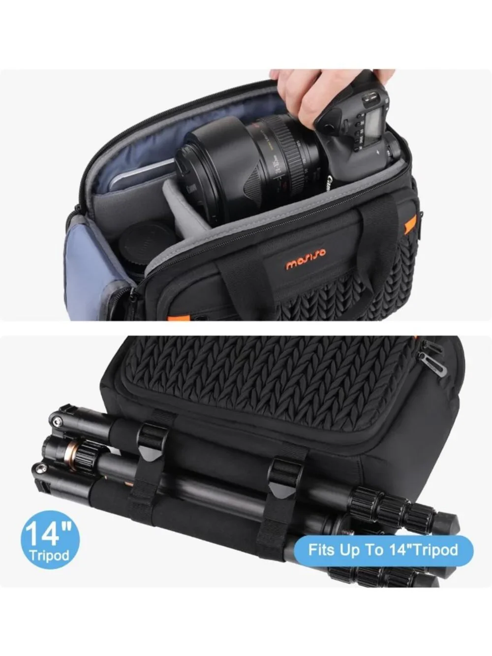 Stylish Black DSLR/SLR/Mirrorless Camera Shoulder Bag - Perfect for Photography