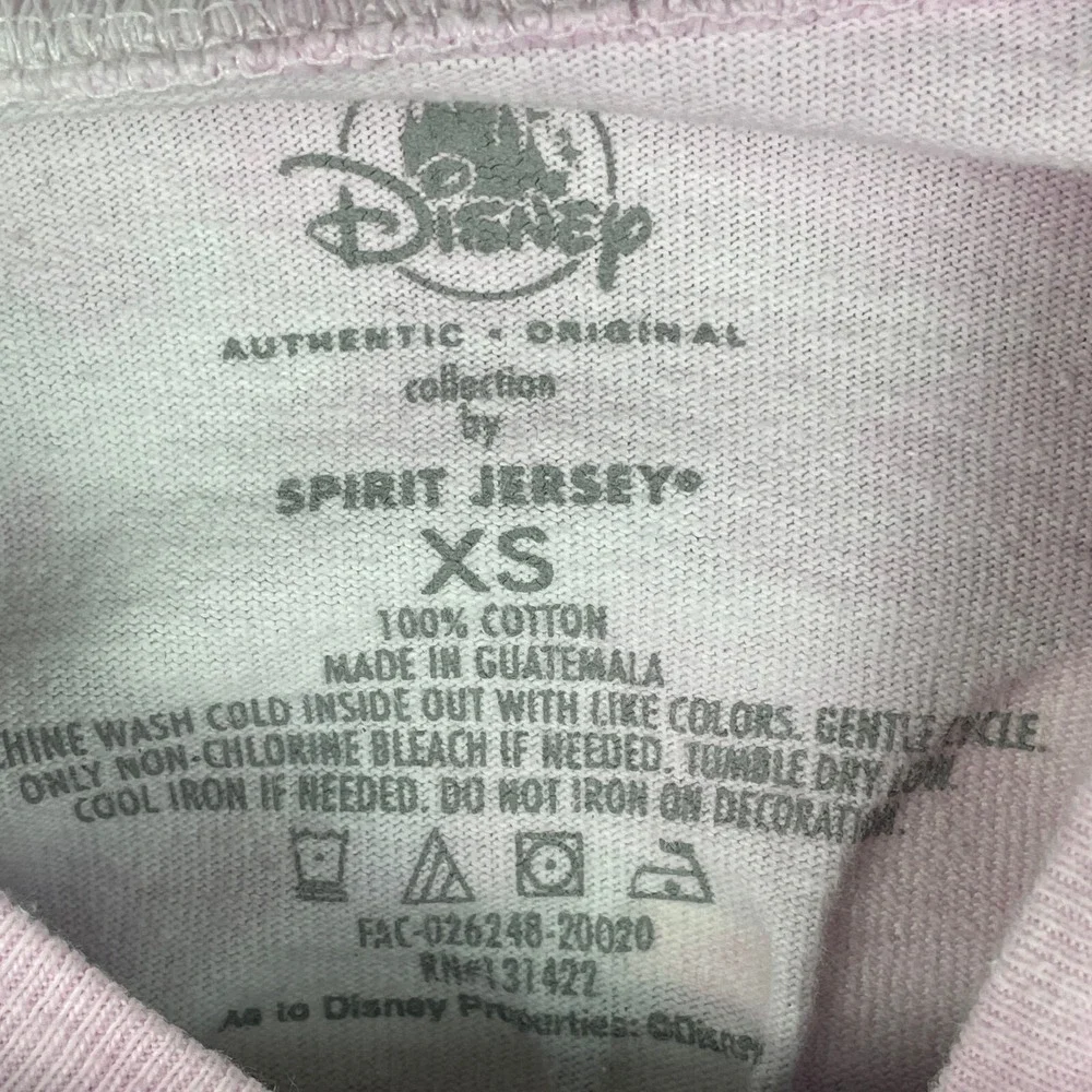 Walt Disney‎ World Spirit Jersey Sweatshirt XS Pink Tie Dye glitter puff letter