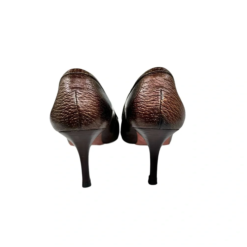 Delman metallic brown