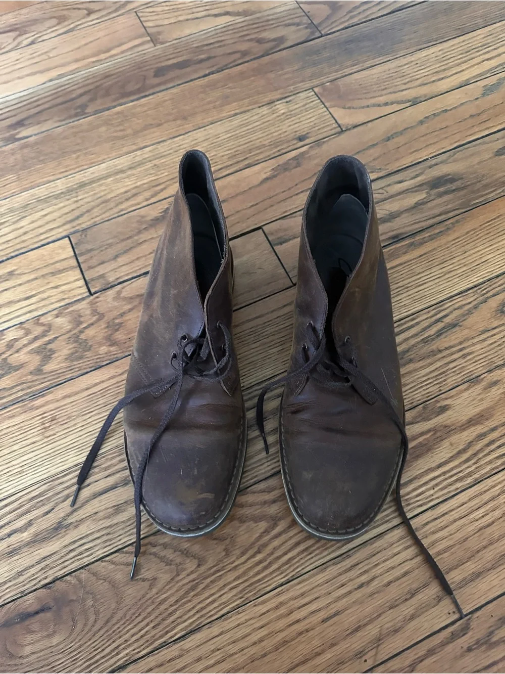 Men's Brown Leather Lace-Up Clarks Boots