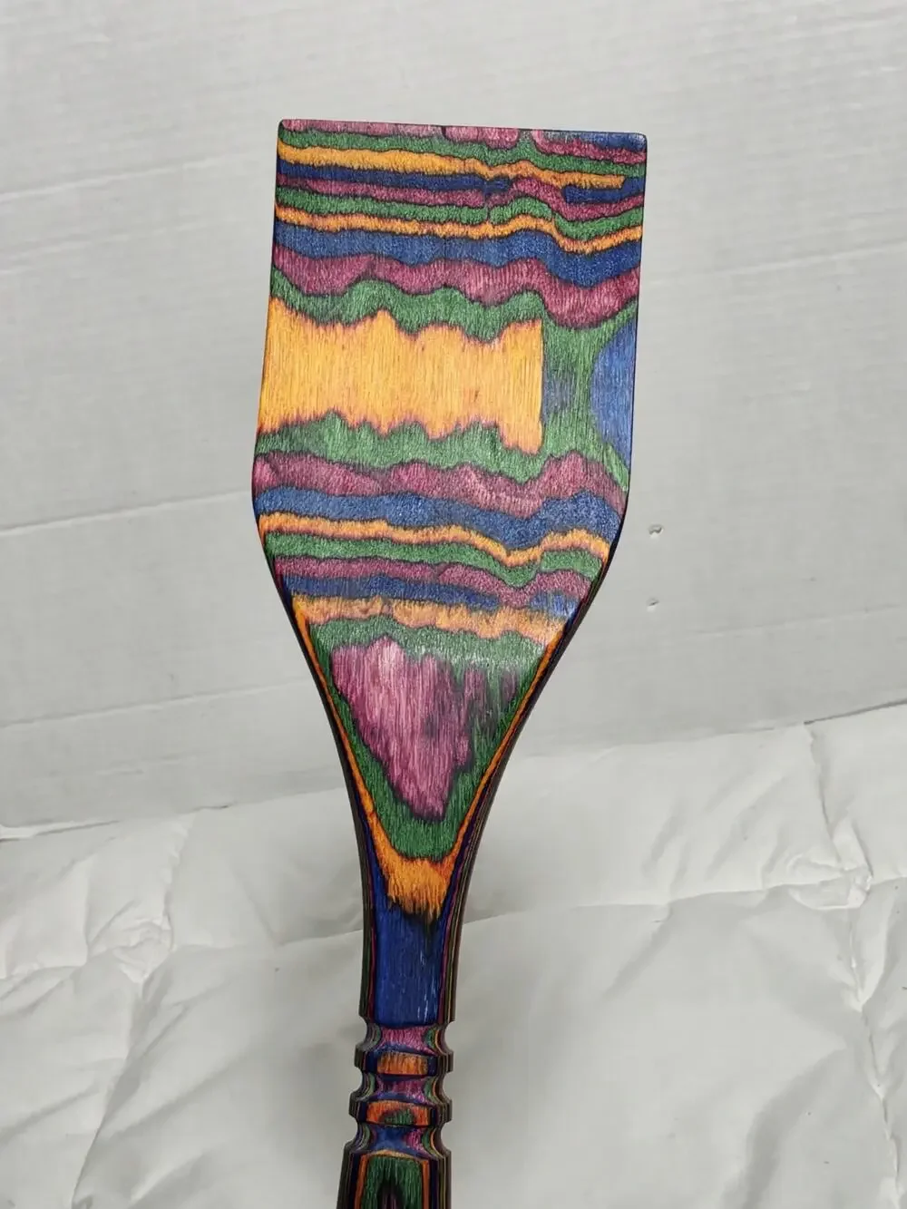 Rainbow Pakkawood Colorful Cooking Spatula Spoon Utensil 12 Inch Boho Retro Deco