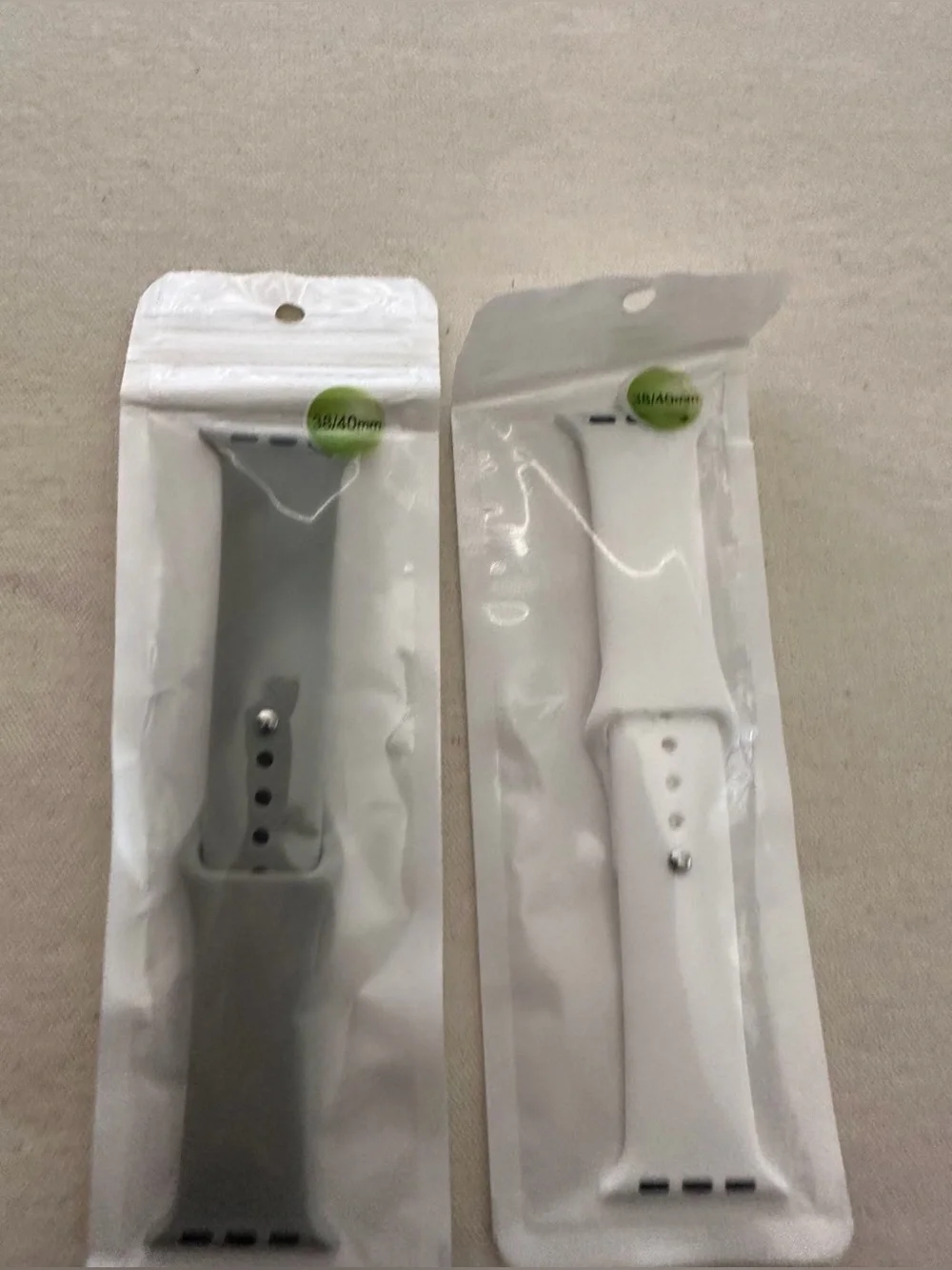 Replacement Silicone Watch Bands - White and Gray
