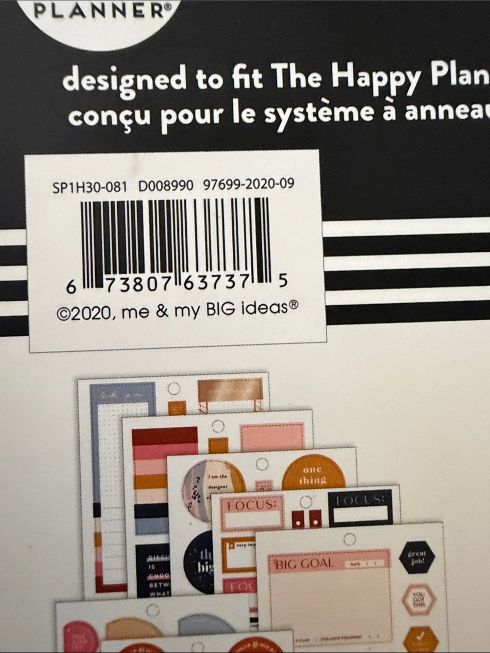 Me & My Big Ideas planner sticker