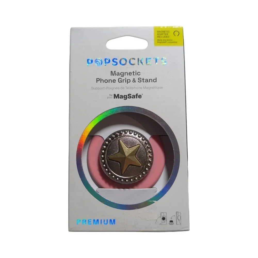 38-O PopSockets Magnetic Phone‎ Grip w/ MagSafe Magnetic Adapter Ring Lone Star