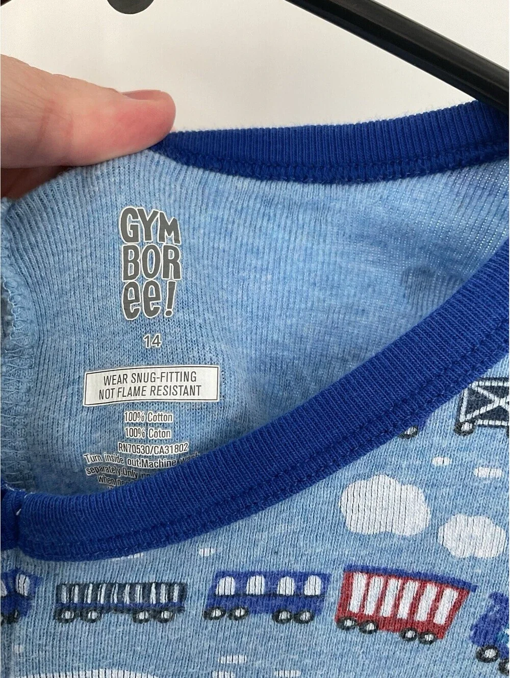 Gymboree Boys Size 14 Train One Piece Pajamas Footless 113