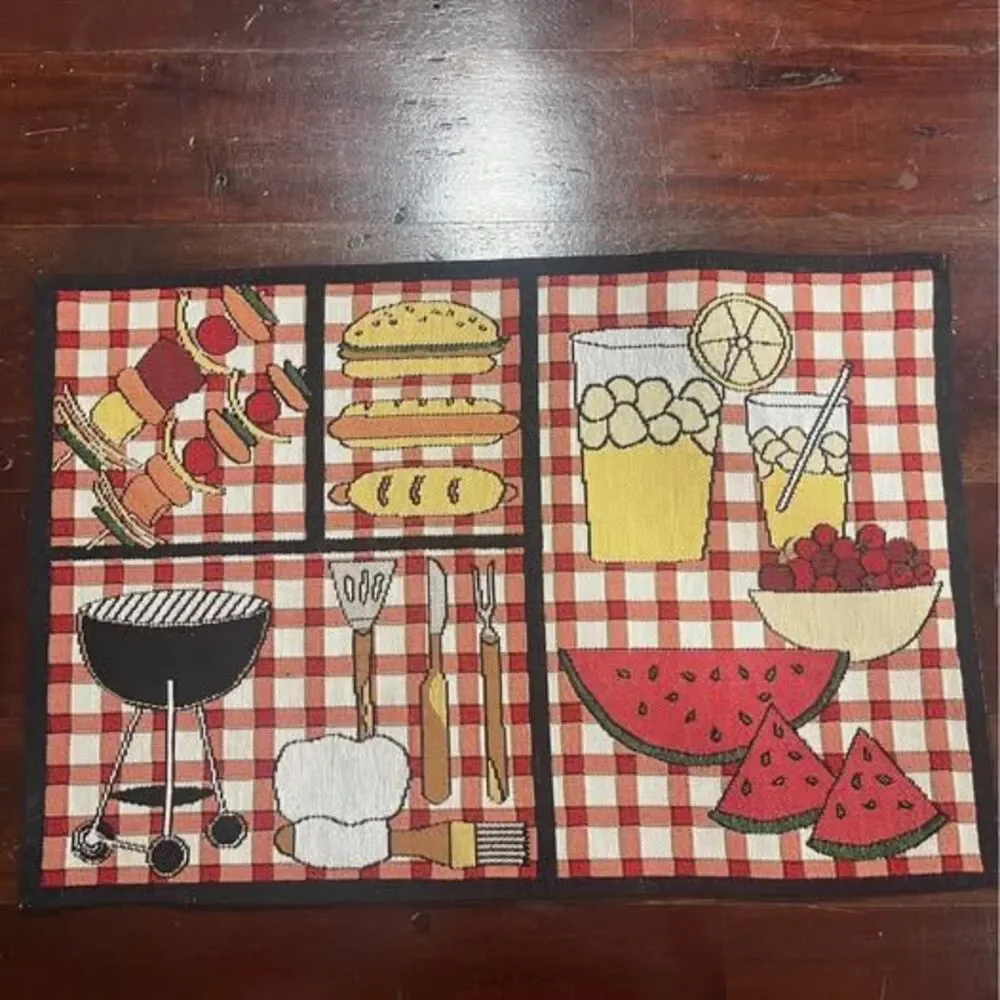 BBQ Picnic Tapestry Placemats – Set of 6
