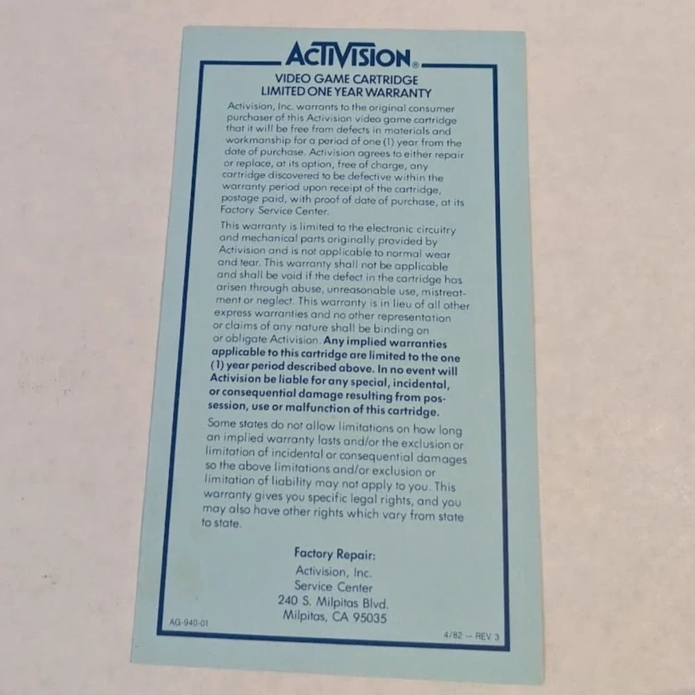 Vintage Atari Video Game Cartridge Mini Product Catalog Game Insert Lot 1982-83‎