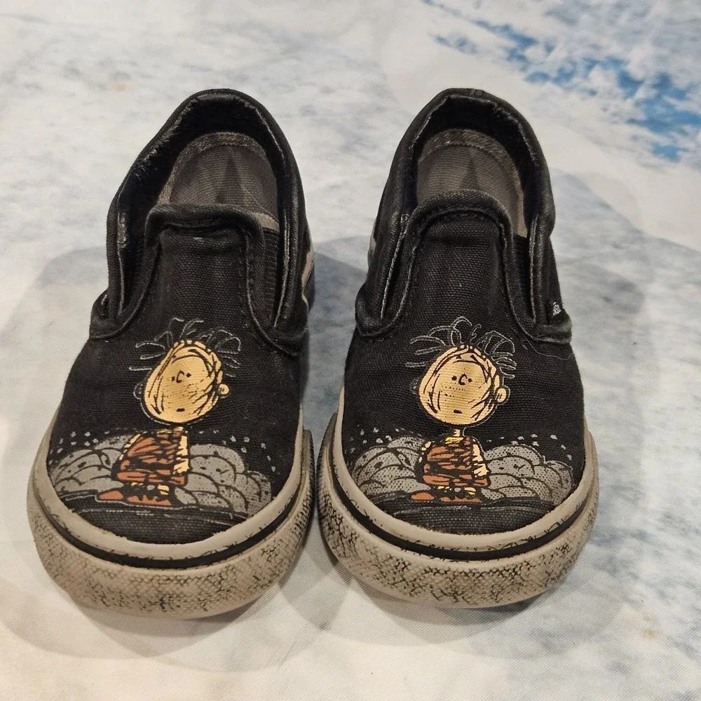 Vans Peanuts Charlie Brown Slip‎ On Toddler Size 7 (See Measurements)