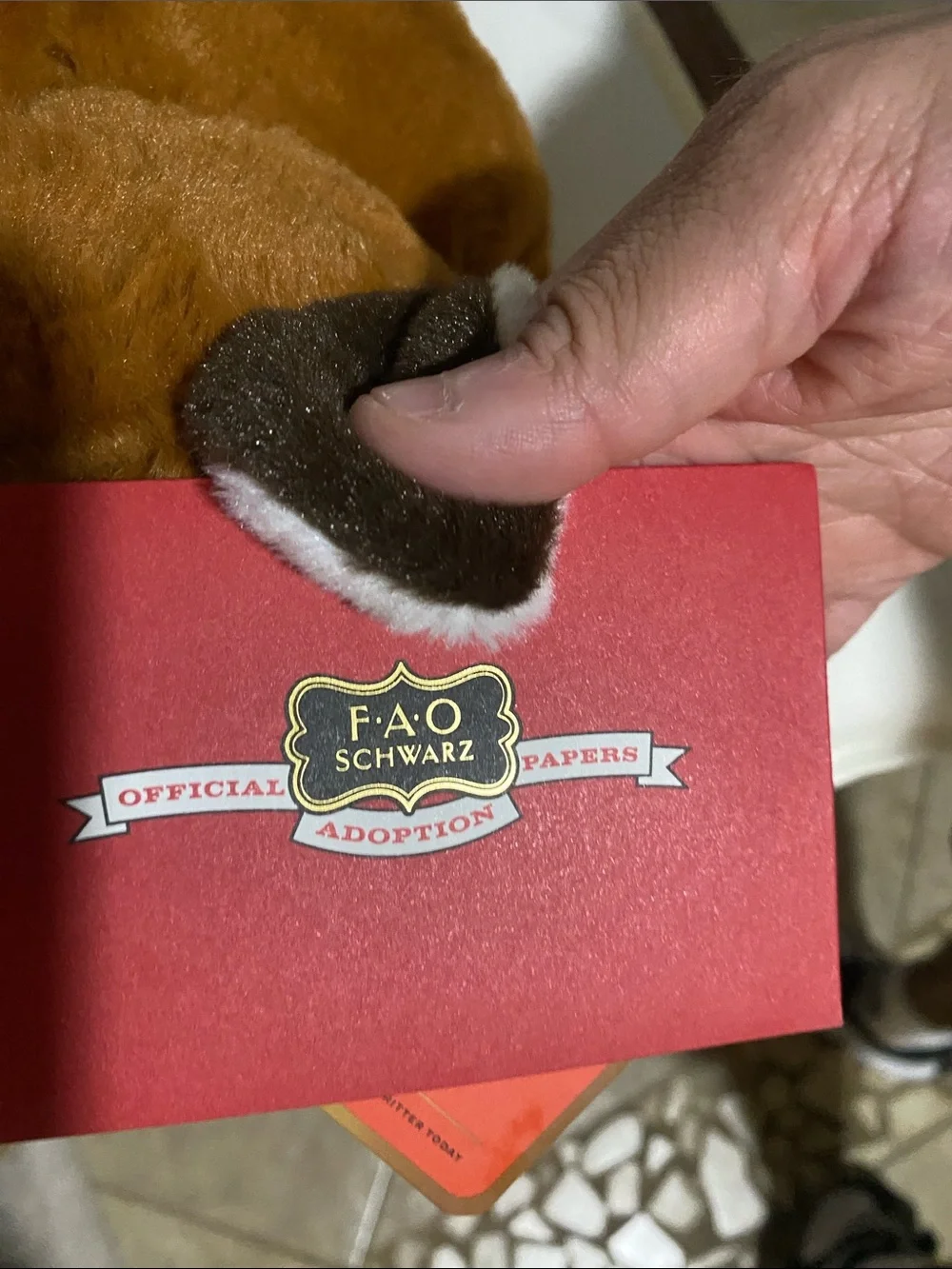 FAO Schwarz Plush Fox Dog Toy - Brown and White