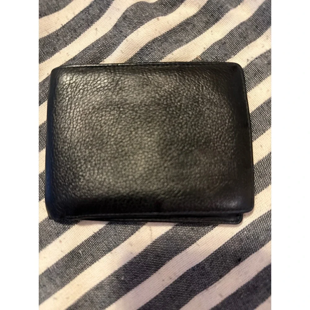 Harley-Davidson‎ Mens Black Pebbled Leather Bifold Wallet Embossed Logo