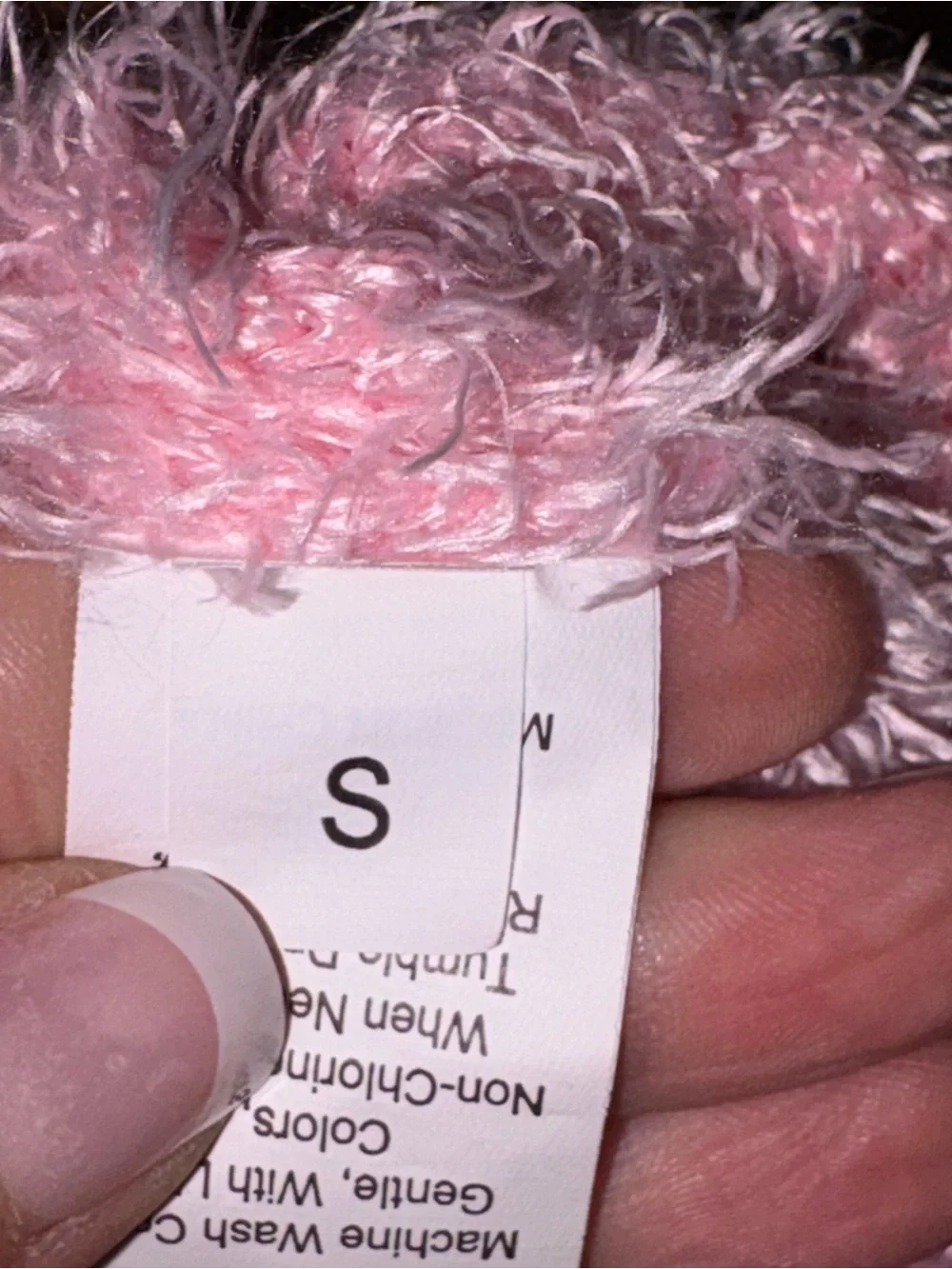Soft Baby Pink Fuzzy Knit Turtle Neck Sweater!