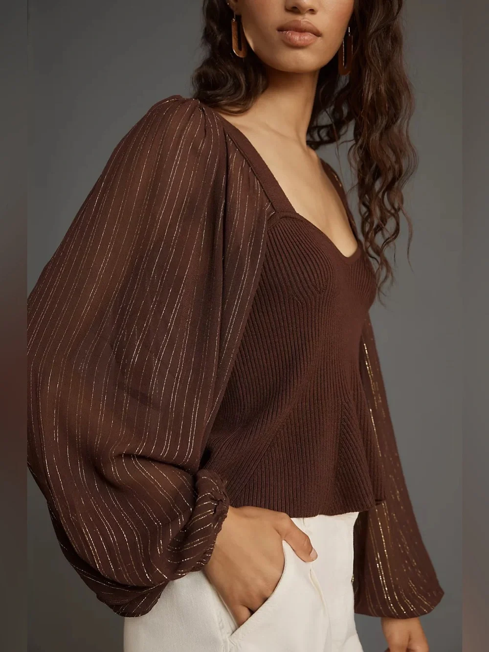 Anthropologie elegant brown