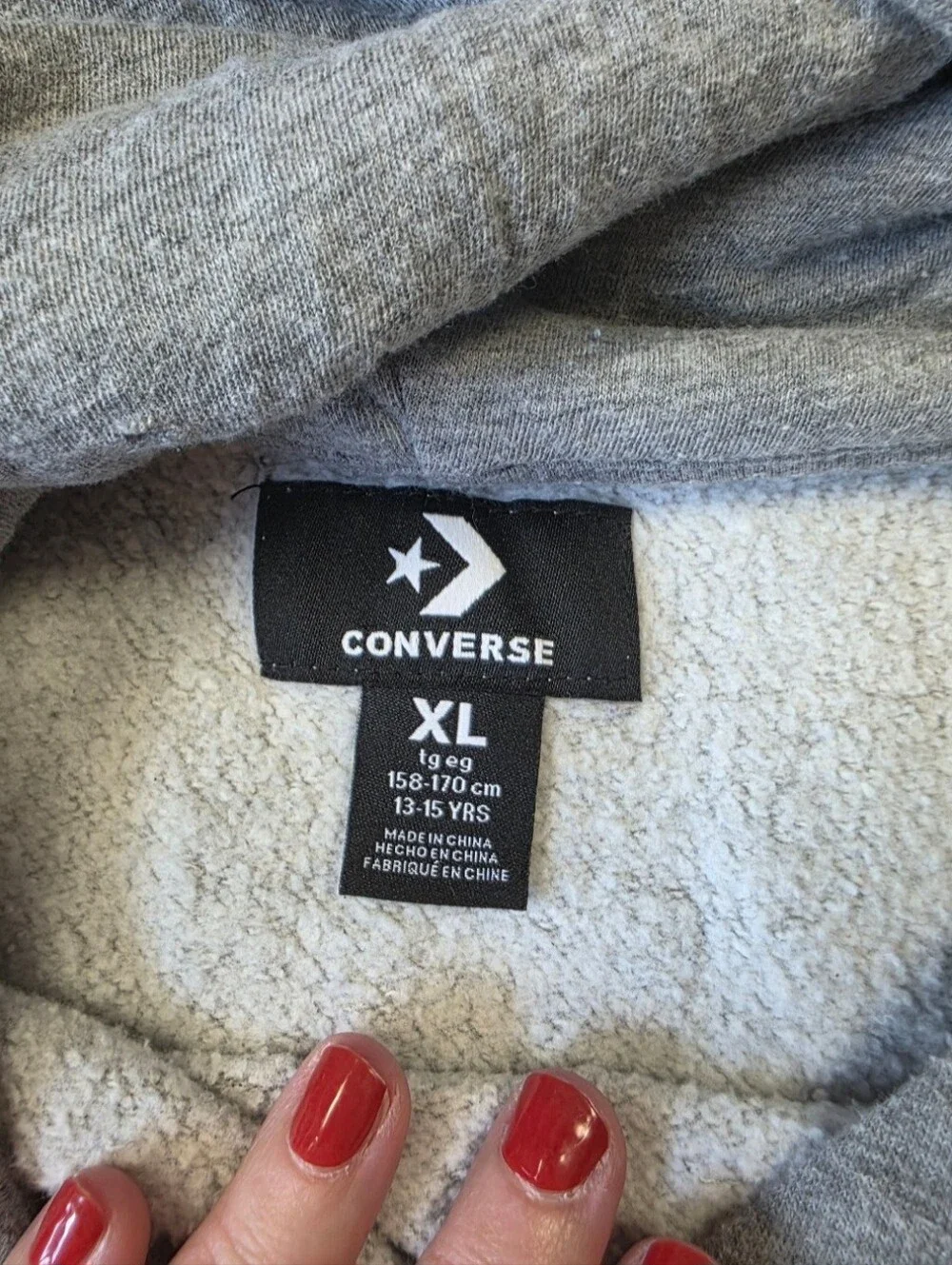 Converse gray pullover