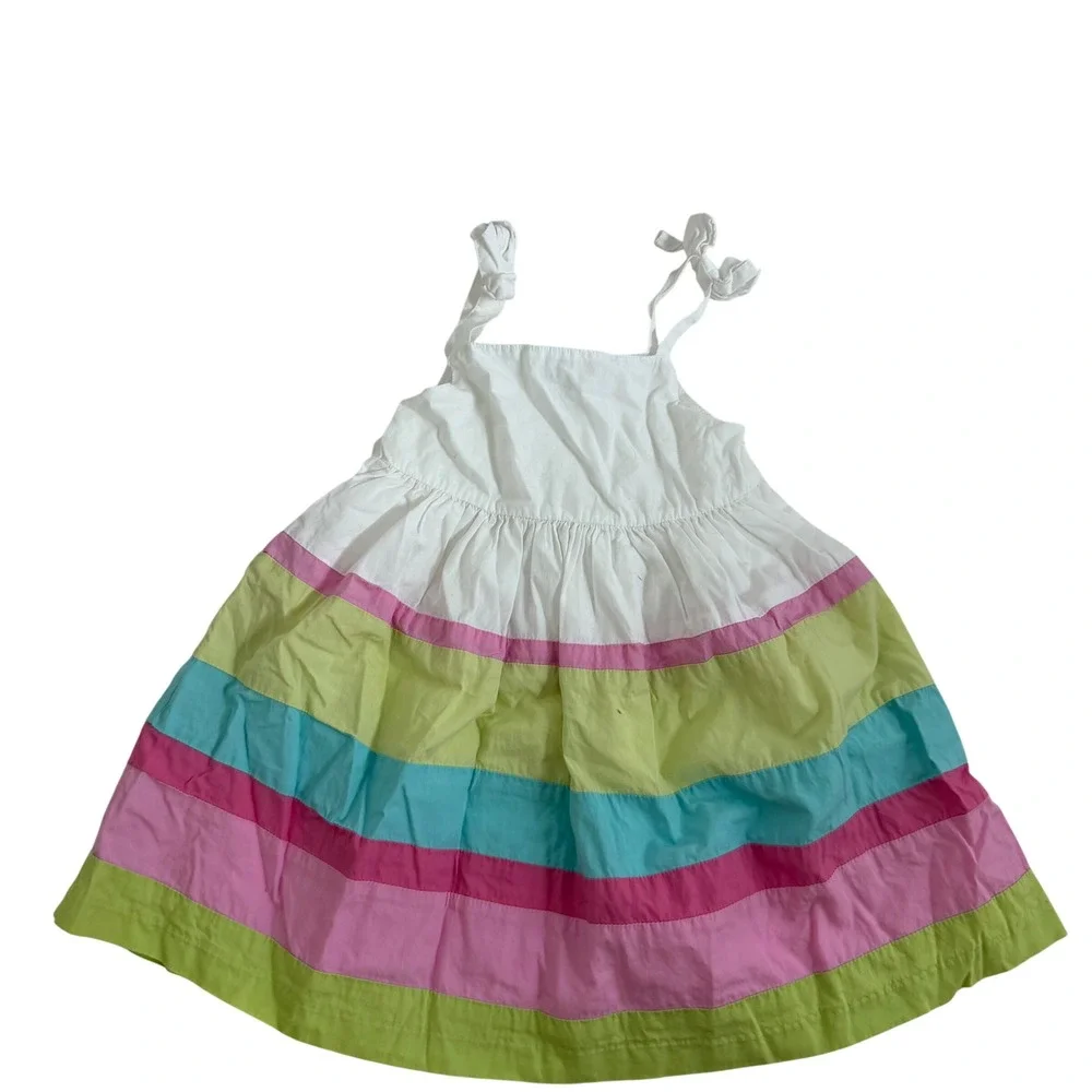 Vintage Gymboree Striped Tiered Cotton Sundress Size 12-18 Months