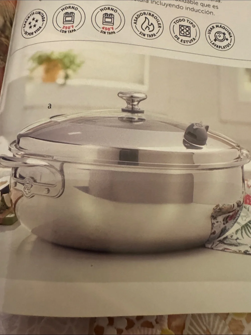 Princess House Stainless Steel Covered Casserole Pan - 5 ply Vida Sana