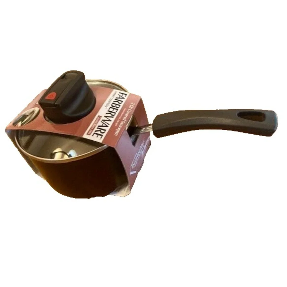 Farberware Smart Control 2qt Aluminum Covered Saucepan‎ Black NEW