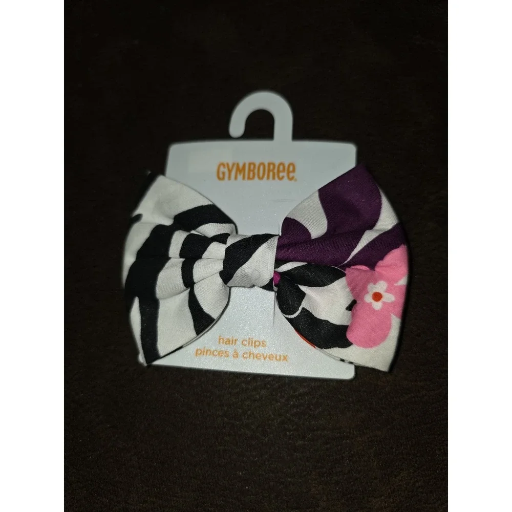 Gymboree wild for‎ zebra hair bow clip nwt
