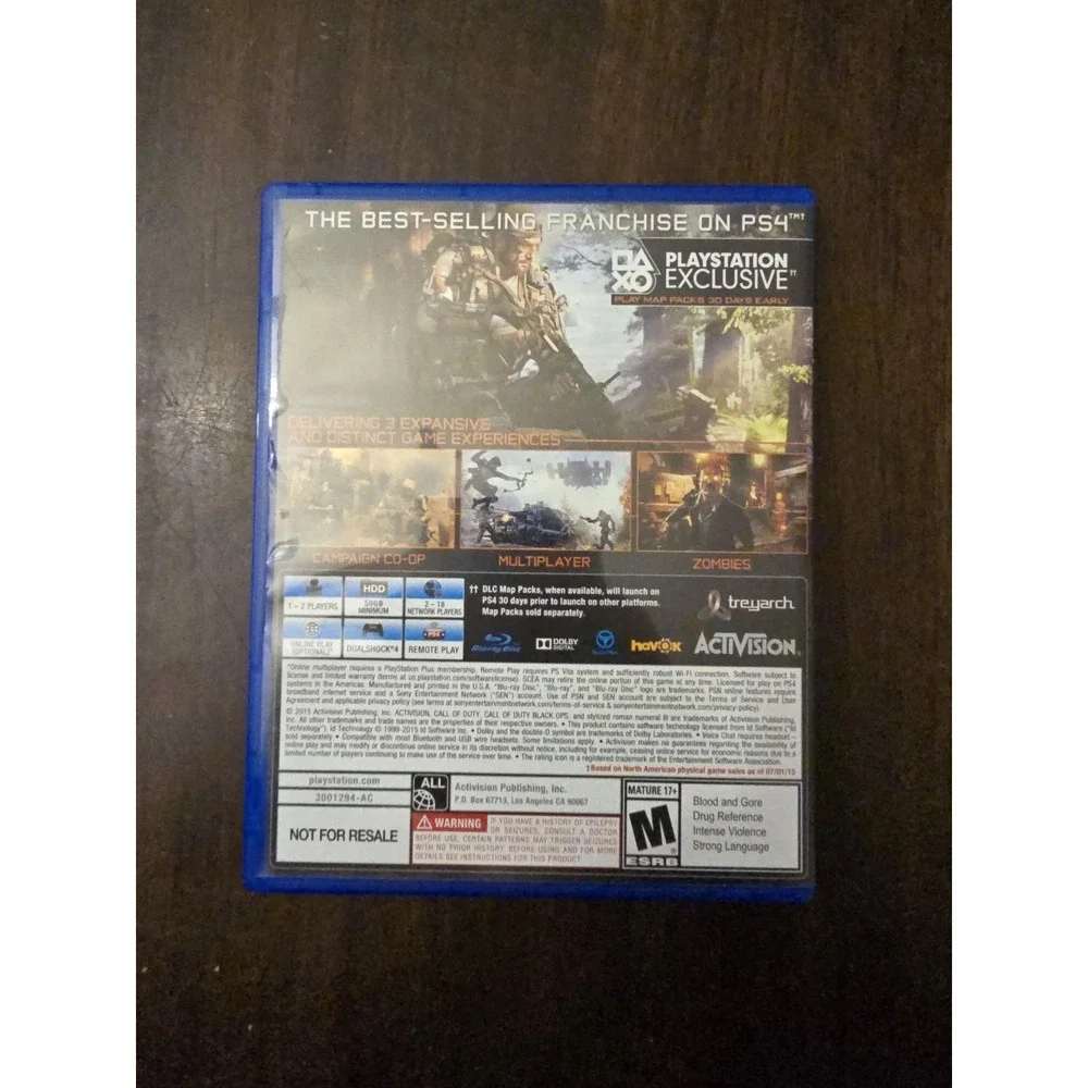 Call of‎ Duty Black Ops III PlayStation 4 PS4 Video Game
