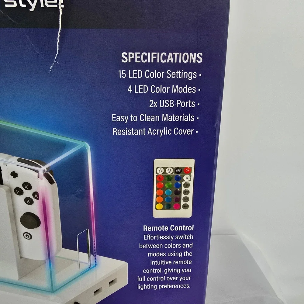 Advantech LED Protective Cover for Nintendo Switch & OLED‎ RGB Dock Case White