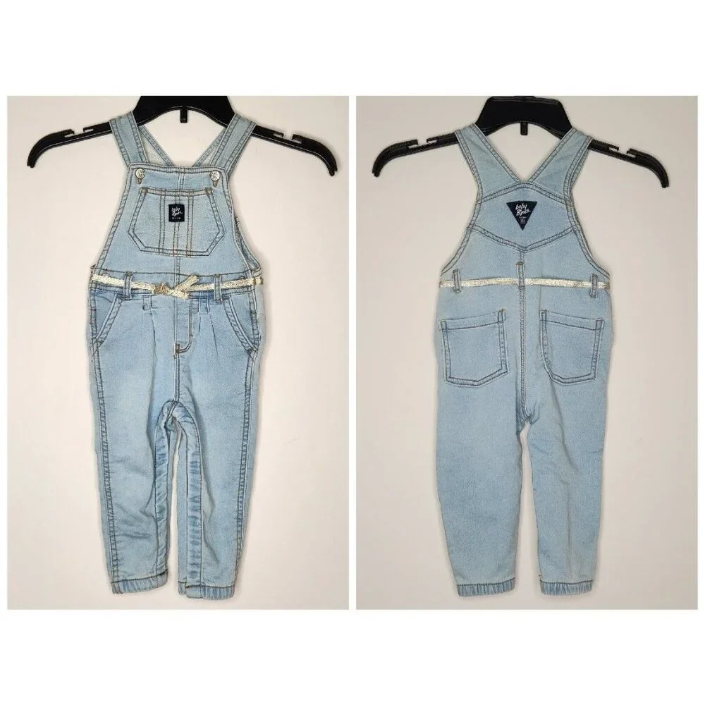Vintage OshKosh B’gosh Jean Denim Chambray Overalls Girls 18M Osh Kosh Baby B’go