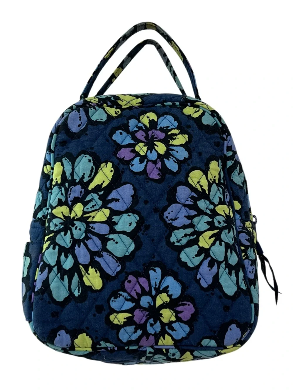 Vera Bradley Lunch Bunch Indigo Pop Quilted Lunch Bag Retired Floral